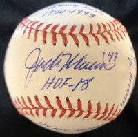 Jack Morris Autographed Baseball - Official Major League Ball w/ 20 Inscriptions