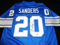 shwarts signed barry sanders jersey