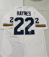 Justice Haynes Autographed White Custom Jersey
