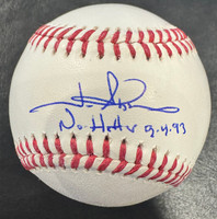 Jim Abbott Autographed Official Major League Baseball with No Hitter Inscription