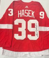 Dominik Hasek Autographed Red Wings Adidas Jersey