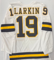 Dylan Larkin Autographed University of Michigan White Nike Jersey