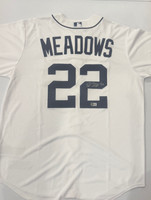 Parker Meadows Autographed Detroit Tigers White Nike Jersey
