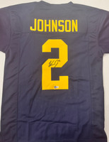 Will Johnson Autographed Blue Custom Jersey