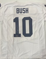 Devin Bush Autographed White Custom Jersey