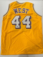 Jerry West Autographed Yellow Custom Jersey