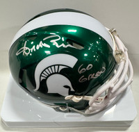 Andre Rison Autographed Michigan State University Mini Helmet with Go Green Inscription