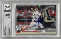 Jack Flaherty Autographed 10 Grade 2018 Topps Rookie Card