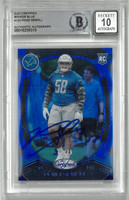 Penei Sewell Autographed 10 Grade 2021 Certified Mirror Blue Rookie Card