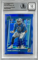 Penei Sewell Autographed 10 Grade 2021 Donruss Optic Blue Hyper Rookie Card