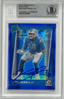 Penei Sewell Autographed 2021 Donruss Optic Blue Hyper Rookie Card