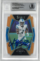 Amon-Ra St. Brown Autographed 2021 Select Prizm Orange Die Cut #173 Rookie Card