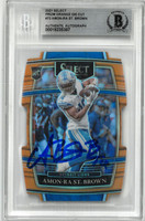 Amon-Ra St. Brown Autographed 2021 Select Prizm Orange Die Cut #73 Rookie Card