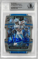 Amon-Ra St. Brown Autographed 2021 Select Prizm Copper Die Cut #73 Rookie Card