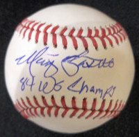 Marty Castillo Autographed Official Major League Baseball w/ "84 WS Champs"
