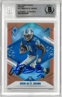 Amon-Ra St. Brown Autographed 2021 Panini Phoenix Orange Rookie Card