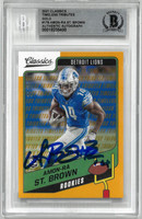Amon-Ra St. Brown Autographed 2021 Classics Timeless Tributes Gold Rookie Card