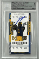 J.J. McCarthy Autographed NCAA Debut Ticket