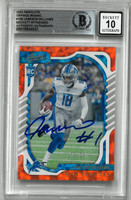 Jameson Williams Autographed 10 Grade 2022 Absolute Orange Mosaic Rookie Card