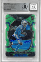Jameson Williams Autographed 10 Grade 2022 Select Prizm Neon Green Die Cut Rookie Card