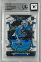 Jameson Williams Autographed 10 Grade 2022 Select Prizm White Die Cut Rookie Card