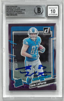 Sam LaPorta Autographed 10 Grade 2023 Donruss Season Stat Line Rookie Card