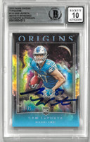 Sam LaPorta Autographed 10 Grade 2023 Panini Origins Turquoise Rookie Card