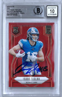 Issac TeSlaa Autographed 10 Grade 2025 Elite Red Rookie Card