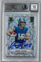 Issac TeSlaa Autographed 10 Grade 2025 Elite Lavender Pyramids Rookie Card