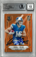 Issac TeSlaa Autographed 10 Grade 2025 Elite Orange Rookie Card