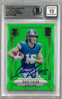 Issac TeSlaa Autographed 10 Grade 2025 Elite Aspirations Lime Green Rookie Card