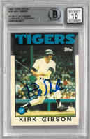 Kirk Gibson Autographed 10 Grade 1987 Topps Tiffany