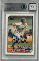 Kirk Gibson Autographed 10 Grade 1989 Topps Tiffany
