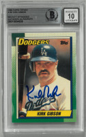 Kirk Gibson Autographed 10 Grade 1990 Topps Tiffany