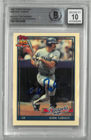 Kirk Gibson Autographed 10 Grade 1991 Topps Tiffany