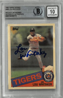 Lou Whitaker Autographed 10 Grade 1985 Topps Tiffany
