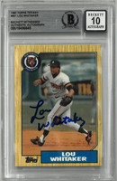 Lou Whitaker Autographed 10 Grade 1987 Topps Tiffany