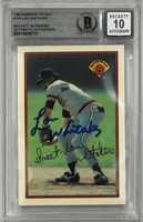 Lou Whitaker Autographed 10 Grade 1989 Bowman Tiffany