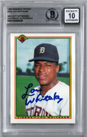 Lou Whitaker Autographed 10 Grade 1990 Bowman Tiffany
