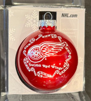 Detroit Red Wings Topperscot Team Glass Ornament
