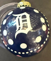 Detroit Tigers Spotted Team Glass Ornament