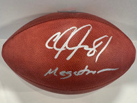 Calvin Johnson Autographed Official NFL Duke Football with Megatron Inscription
