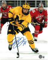 Dylan Larkin Autographed University of Michigan 8x10 Photo #1