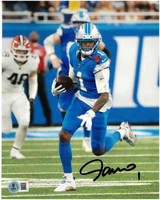 Jameson Williams Autographed Detroit Lions 16x20 Photo #1 Jersey #1 
