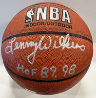 Lenny Wilkens Autographed Indoor/Outdoor Basketball with Inscription