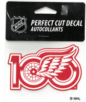 Detroit Red Wings Wincraft 100th Anniversary Perfect Cut 4x4" Cut Decal
