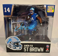 Amon-Ra St. Brown Autographed Detroit Lions NFL 7" Figure McFarlane