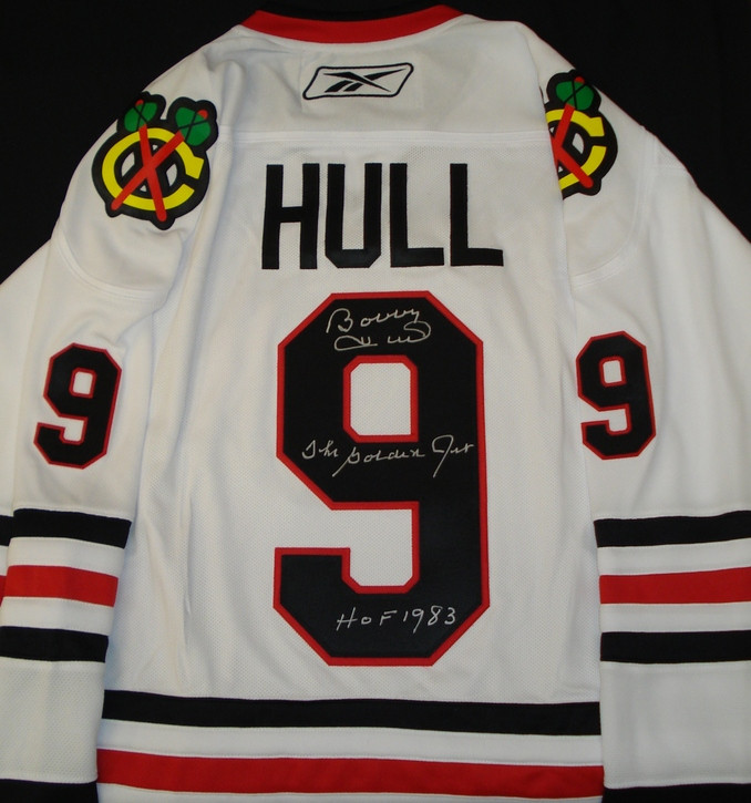 bobby hull autographed jersey