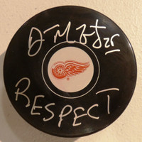 Darren McCarty Autographed Detroit Red Wings Puck w/ "RESPECT"