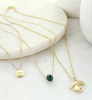 Seasons Jewelry 16” - 20” Michigan State Matte Gold Logo Trio Necklace Set